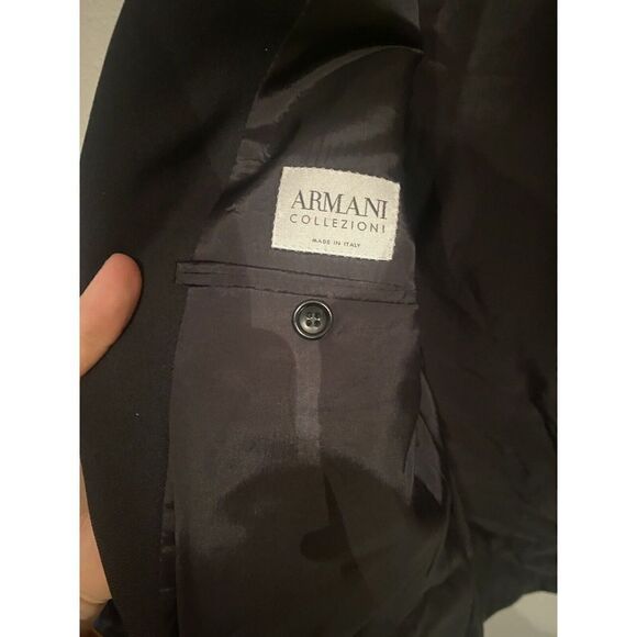 Giorgio Armani Blazer Mens 42C Black  Wool Sport Coat Suit Jacket - Picture 6 of 15